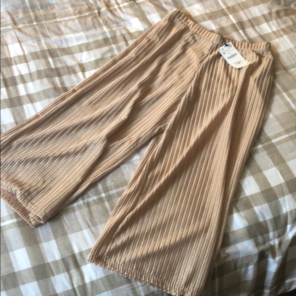Zara Tan pants with Attached Shorts Underneath